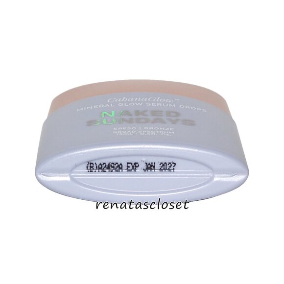 Naked Sundays CabanaGlow SPF 50 Mineral Glow Serum Drops - Bronze NWT/NIB - Picture 7 of 8